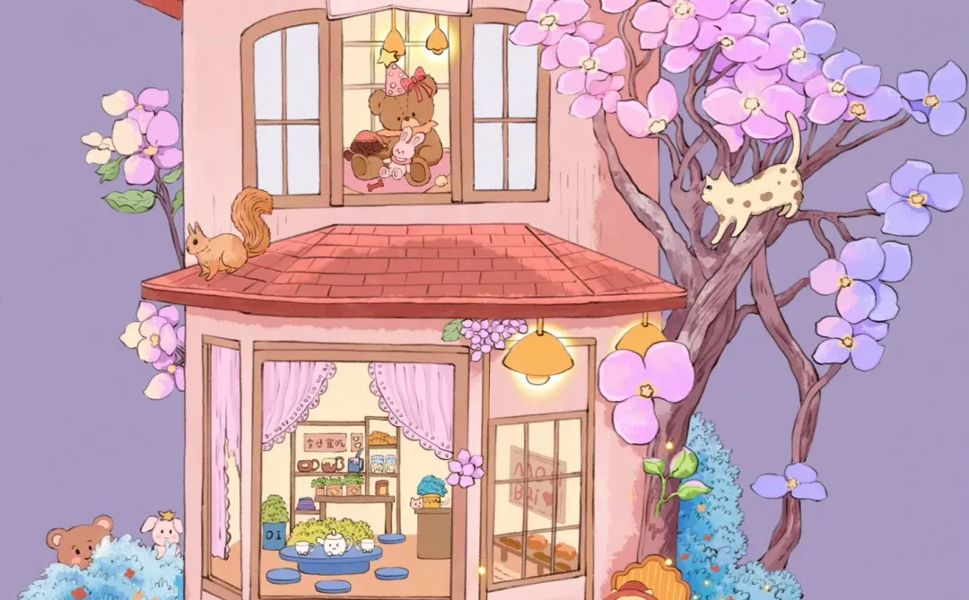 有猫有狗有花有树～