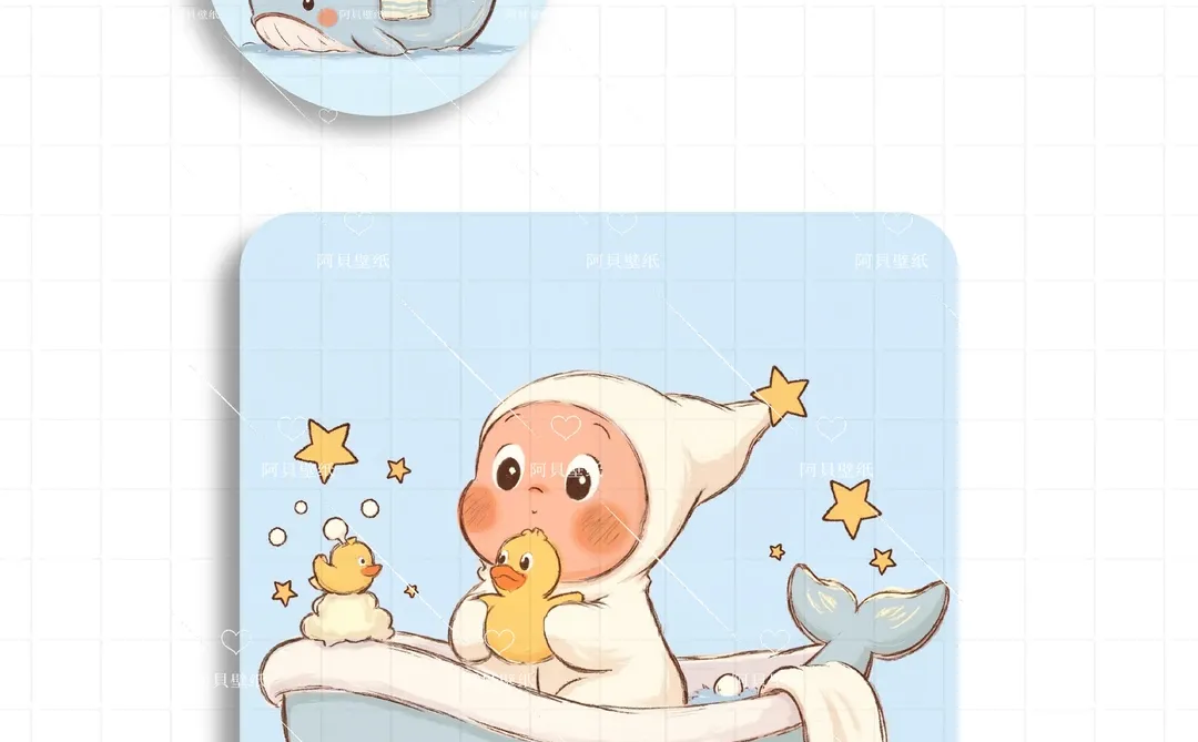 星星人+鲸鱼浴缸 小黄鸭这可爱浓度直接超标