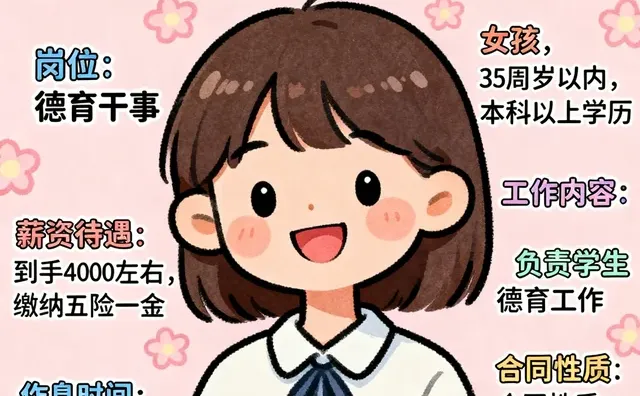 长春市汽开区九中 岗位：德育干事