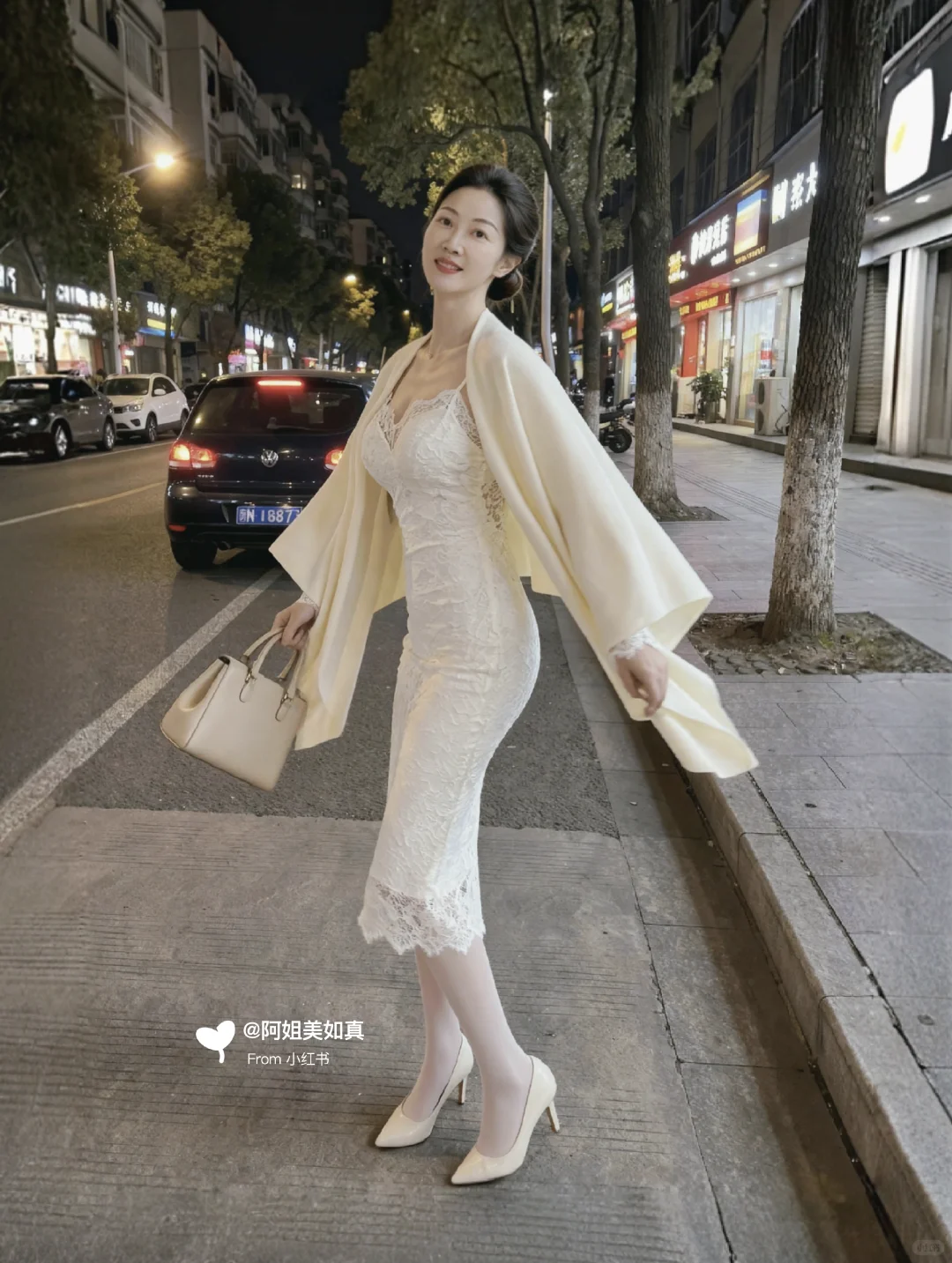 治愈不治愈💕，白色蕾丝连衣裙（3）