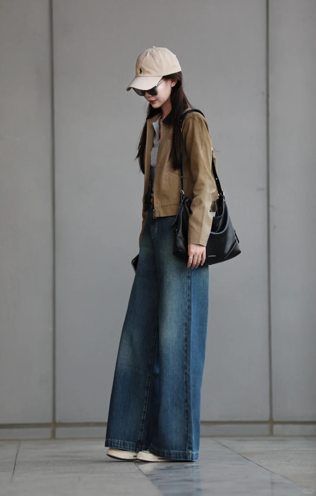 酷帅随性🍀短款夹克+阔腿裤简约帅气🐾