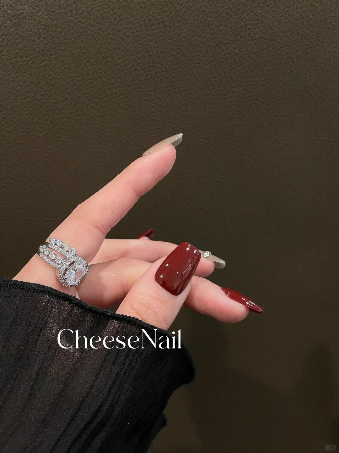 live秋冬显白高级红简约新年❤️🫧✨➕细闪猫眼