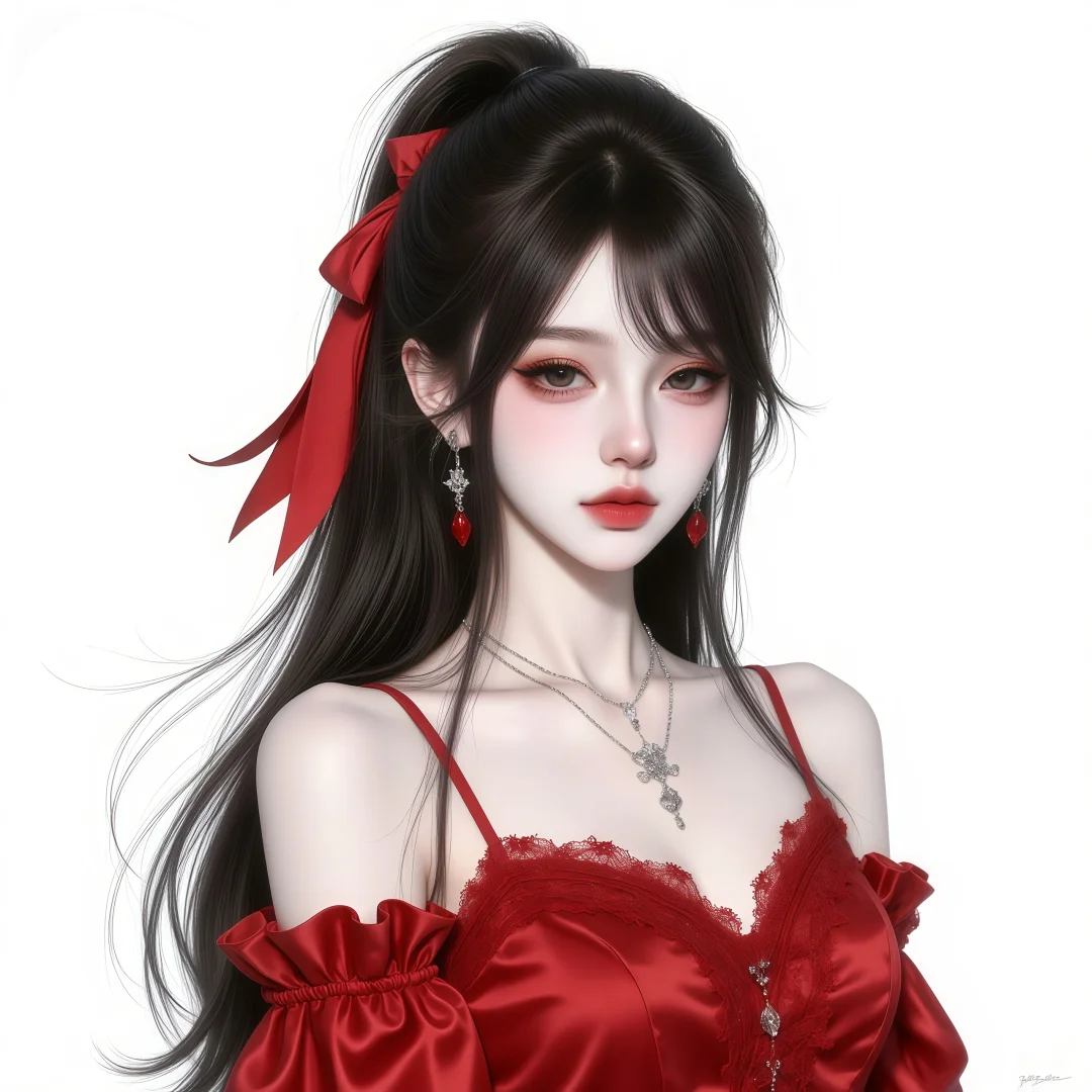 美艳大方明媚少女～