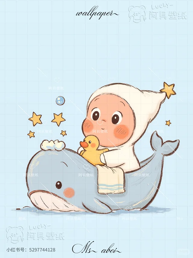 星星人+鲸鱼浴缸 小黄鸭这可爱浓度直接超标