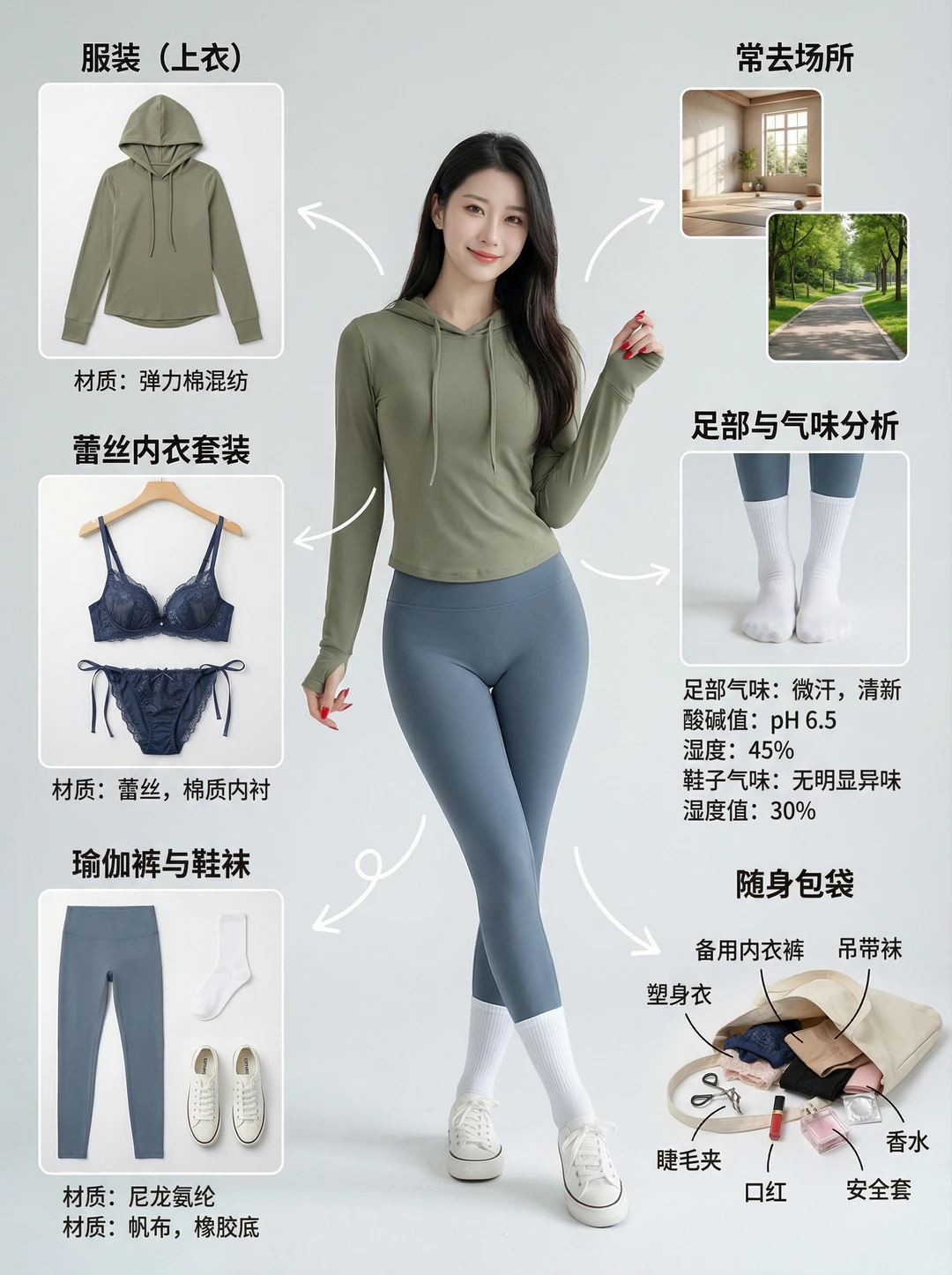 瑜伽裤穿搭拆解与分享