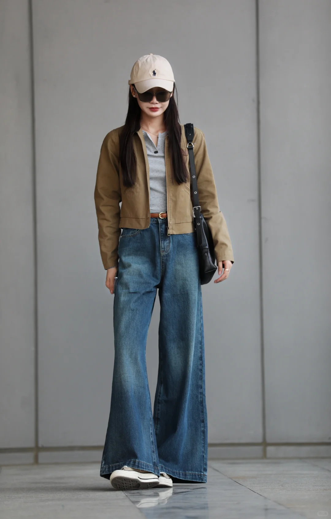 酷帅随性🍀短款夹克+阔腿裤简约帅气🐾