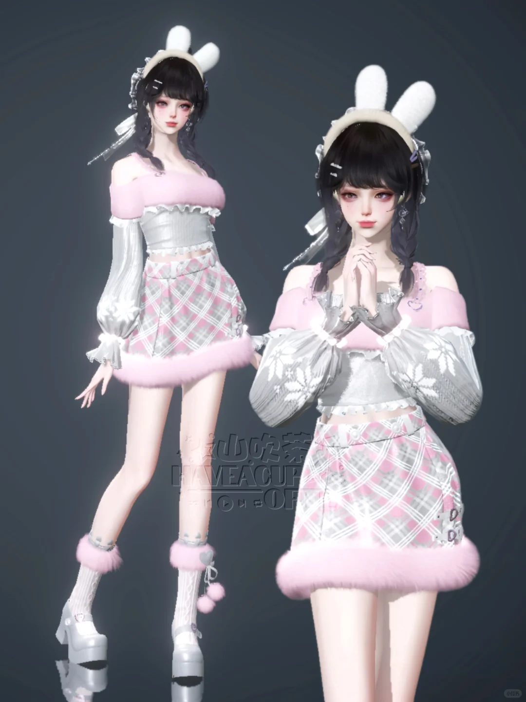 铃歌冬暖｜灰度粉｜情侣染