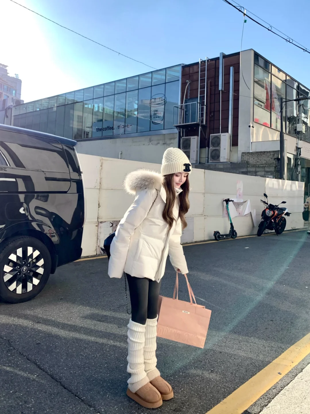 ootd153｜白色羽绒服➕袜套瑜伽裤！⛄️