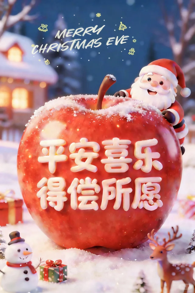²⁰²⁵/₁₂.₂₄平安夜🍎氛围感海报文案