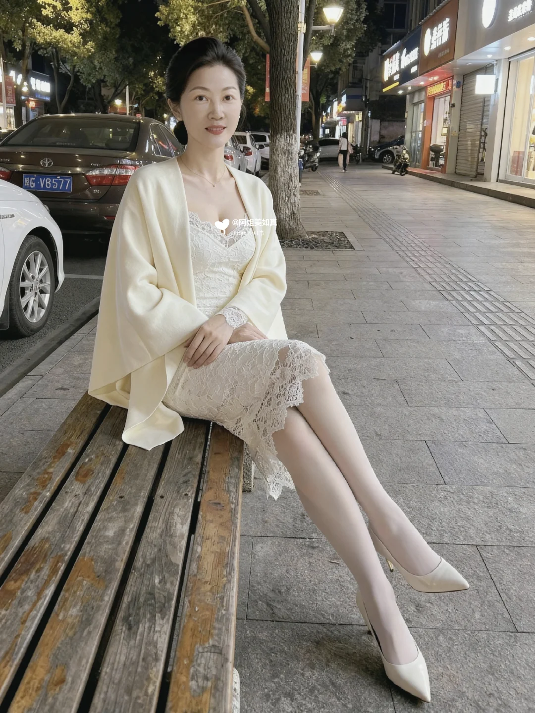 治愈不治愈💕，白色蕾丝连衣裙（3）