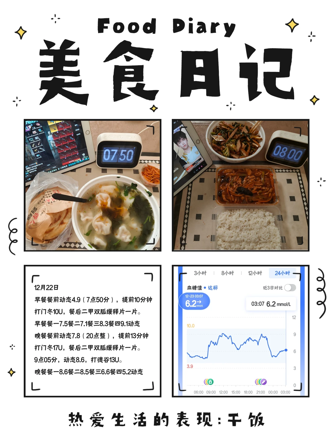 1222🍬一型糖小姐姐的外卖饮食日记