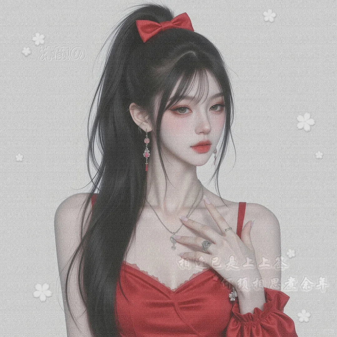 美艳大方明媚少女～