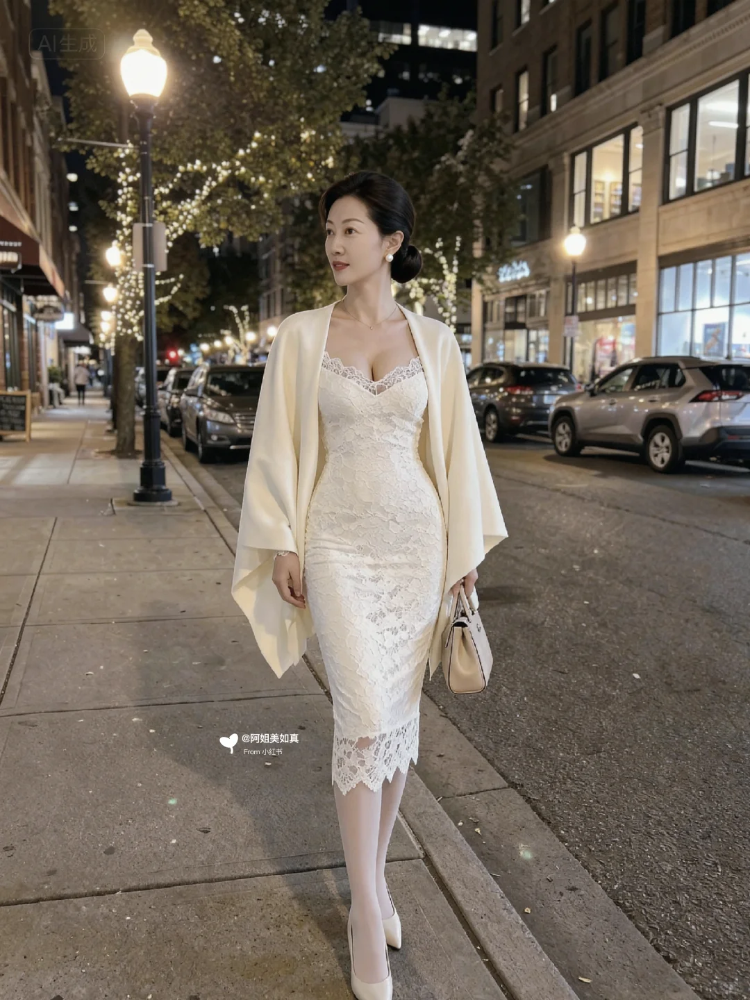 治愈不治愈💕，白色蕾丝连衣裙（3）