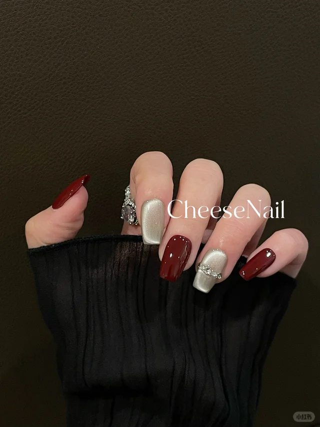 live秋冬显白高级红简约新年❤️🫧✨➕细闪猫眼