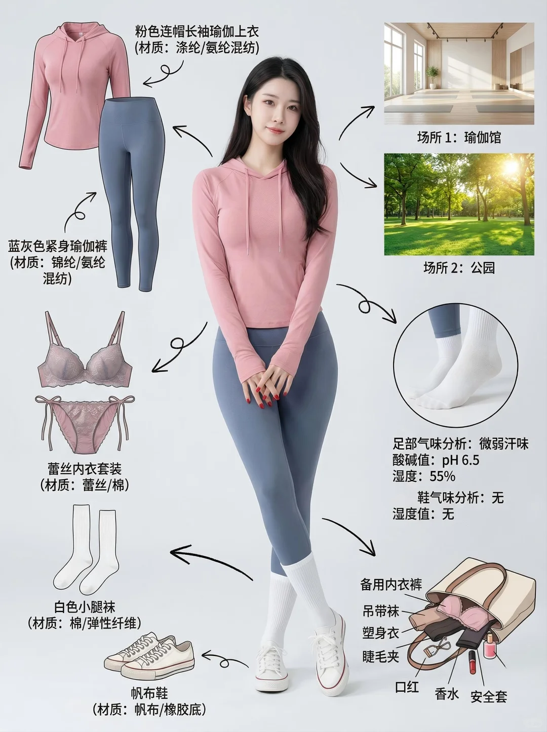 瑜伽裤穿搭拆解与分享