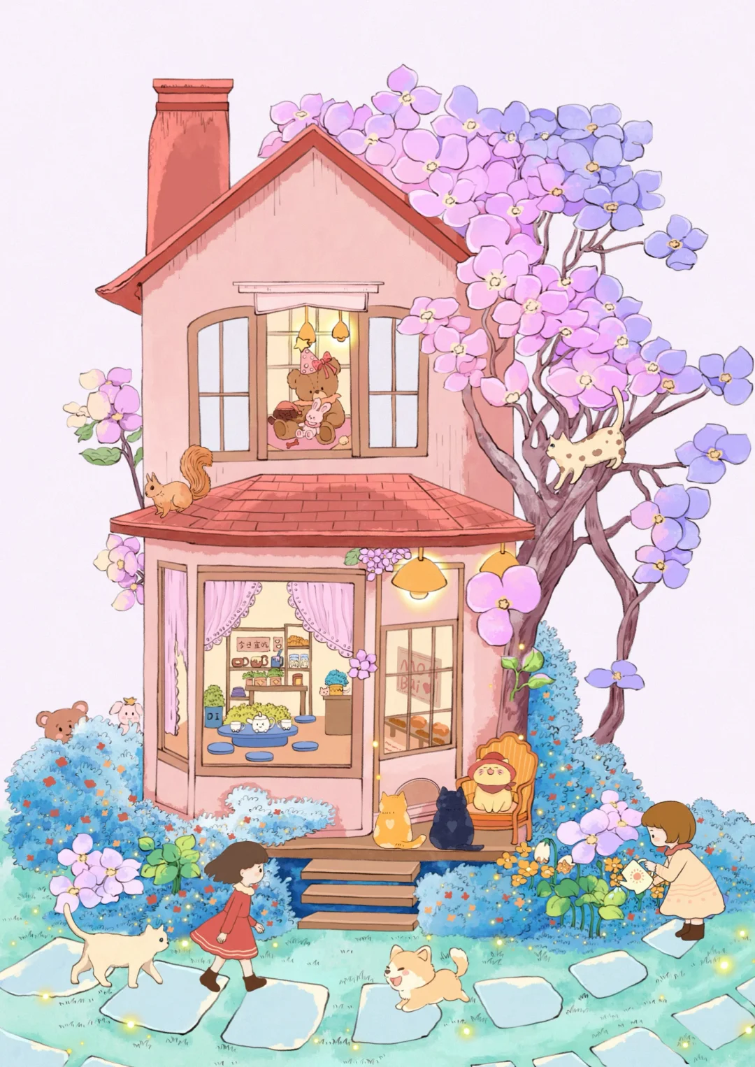 有猫有狗有花有树～