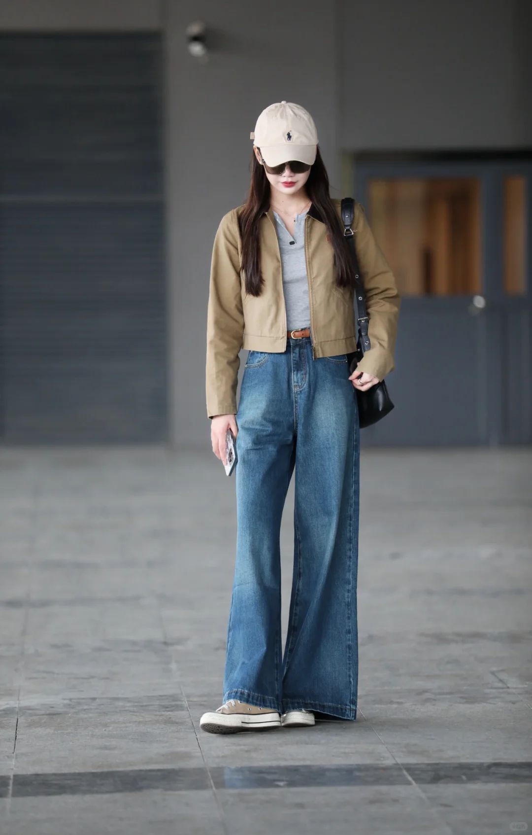 酷帅随性🍀短款夹克+阔腿裤简约帅气🐾