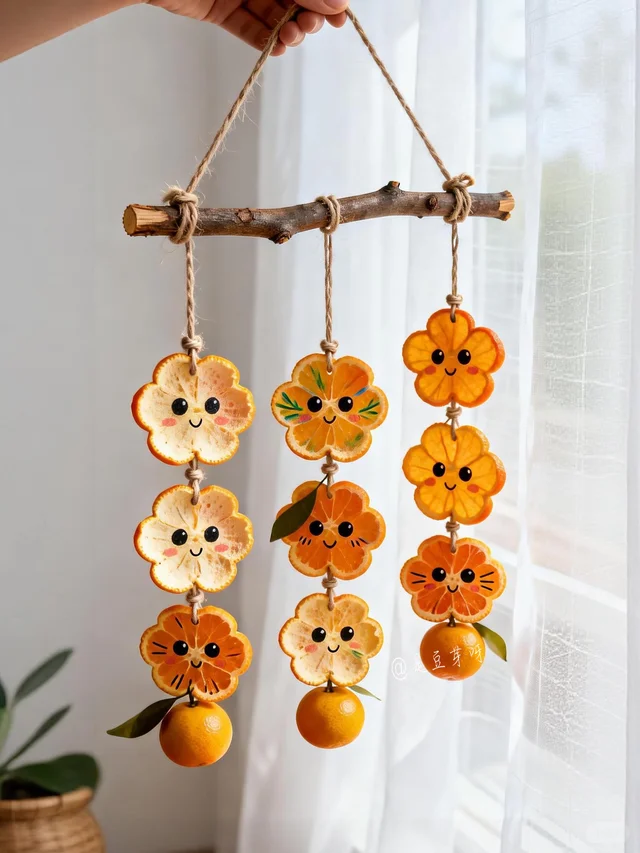 超轻粘土创意、橘子皮手工挂件、橘子皮挂件