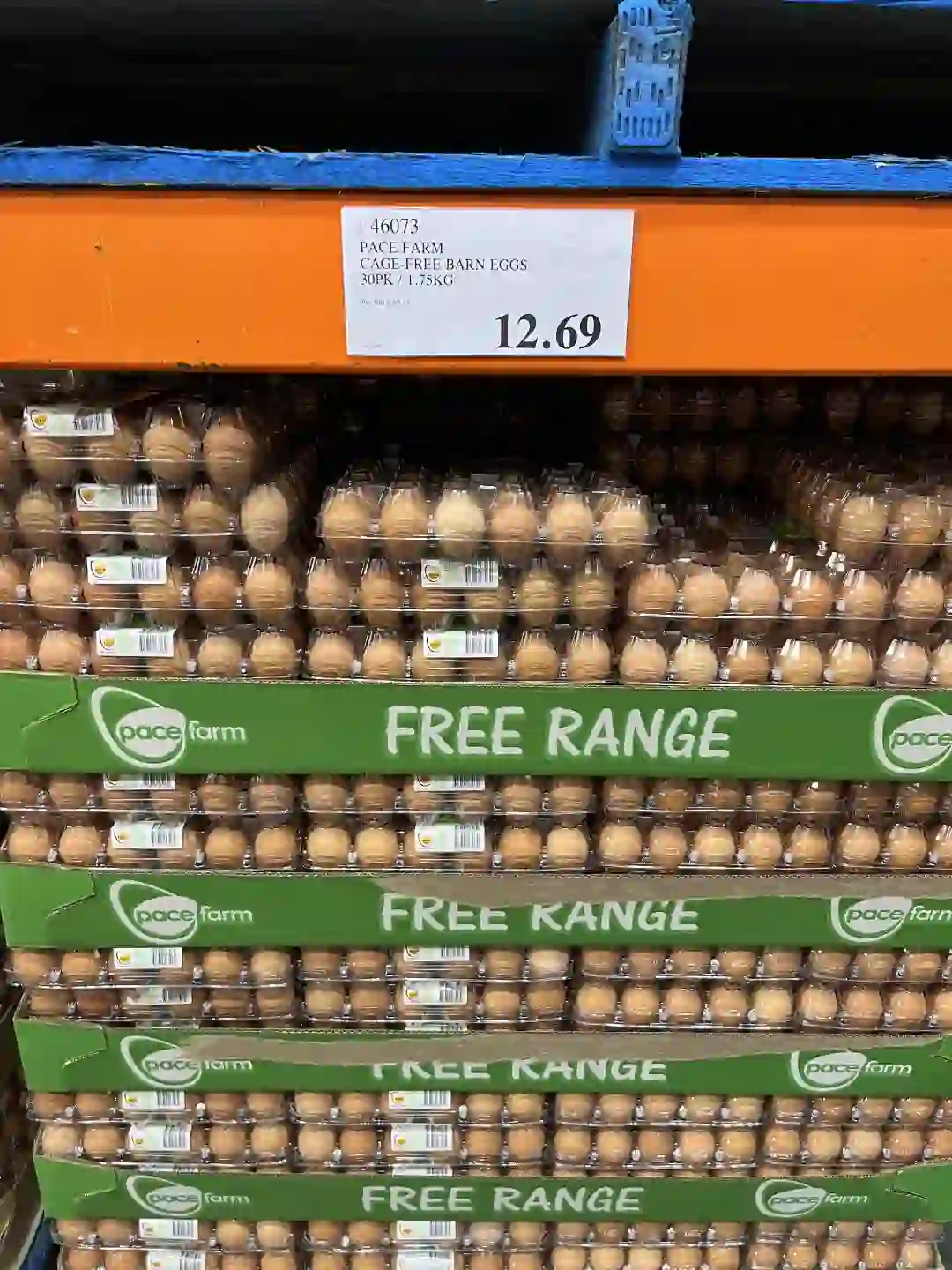 Costco这free range鸡蛋价格涨到13块多了