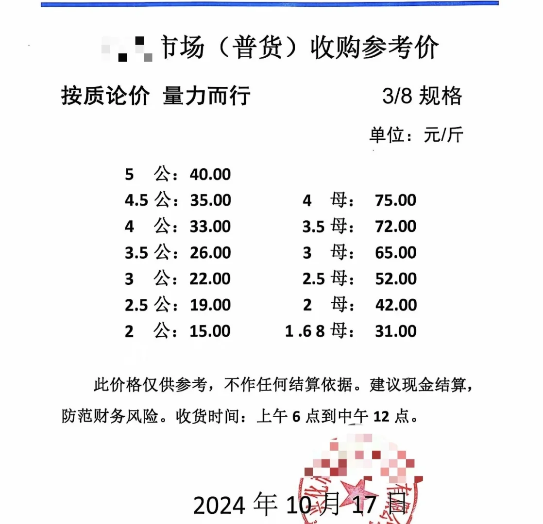 大闸蟹收购价持续上涨-10.17 号