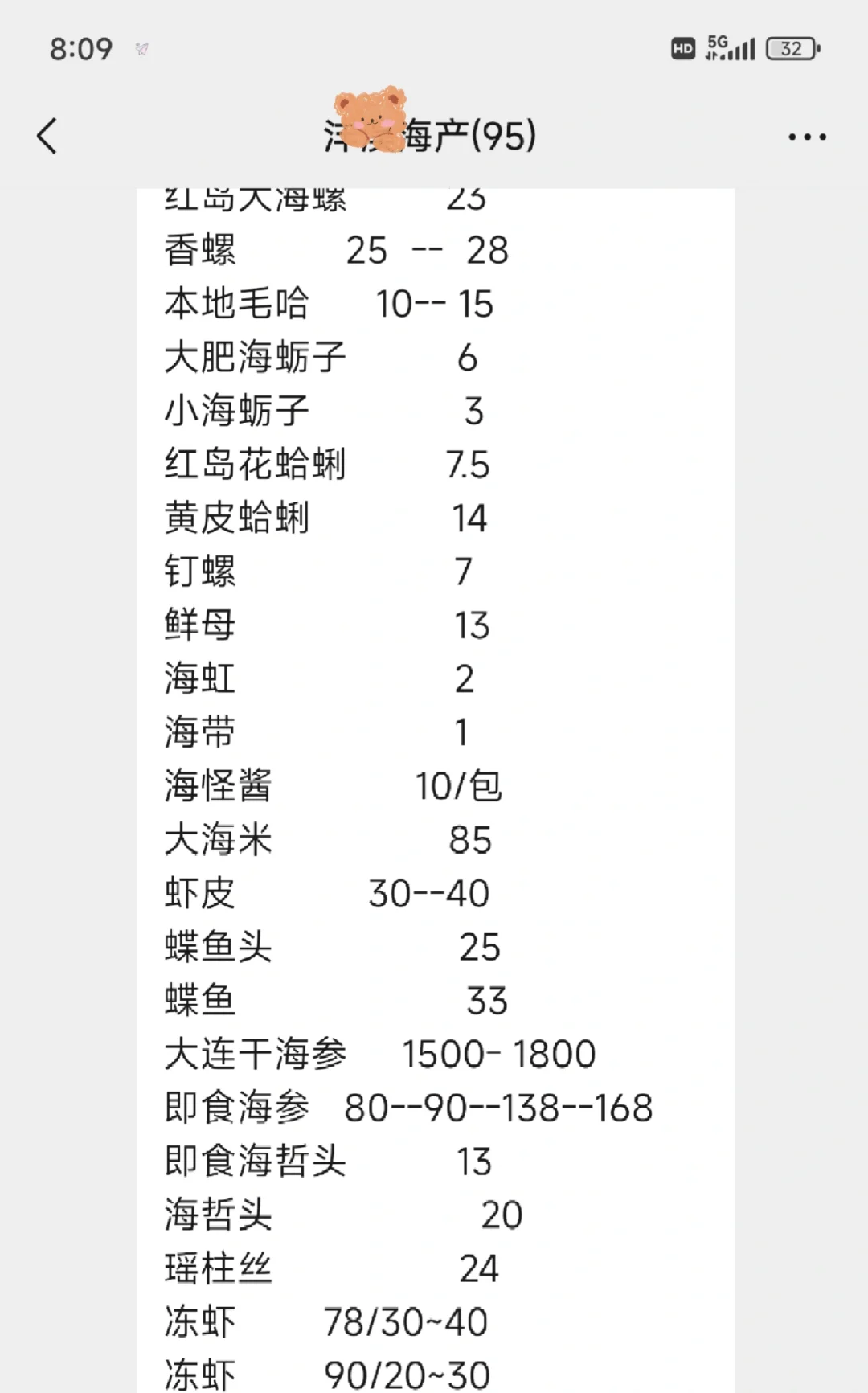 朋友们注意啦~3.18日青岛海鲜价格来啦
