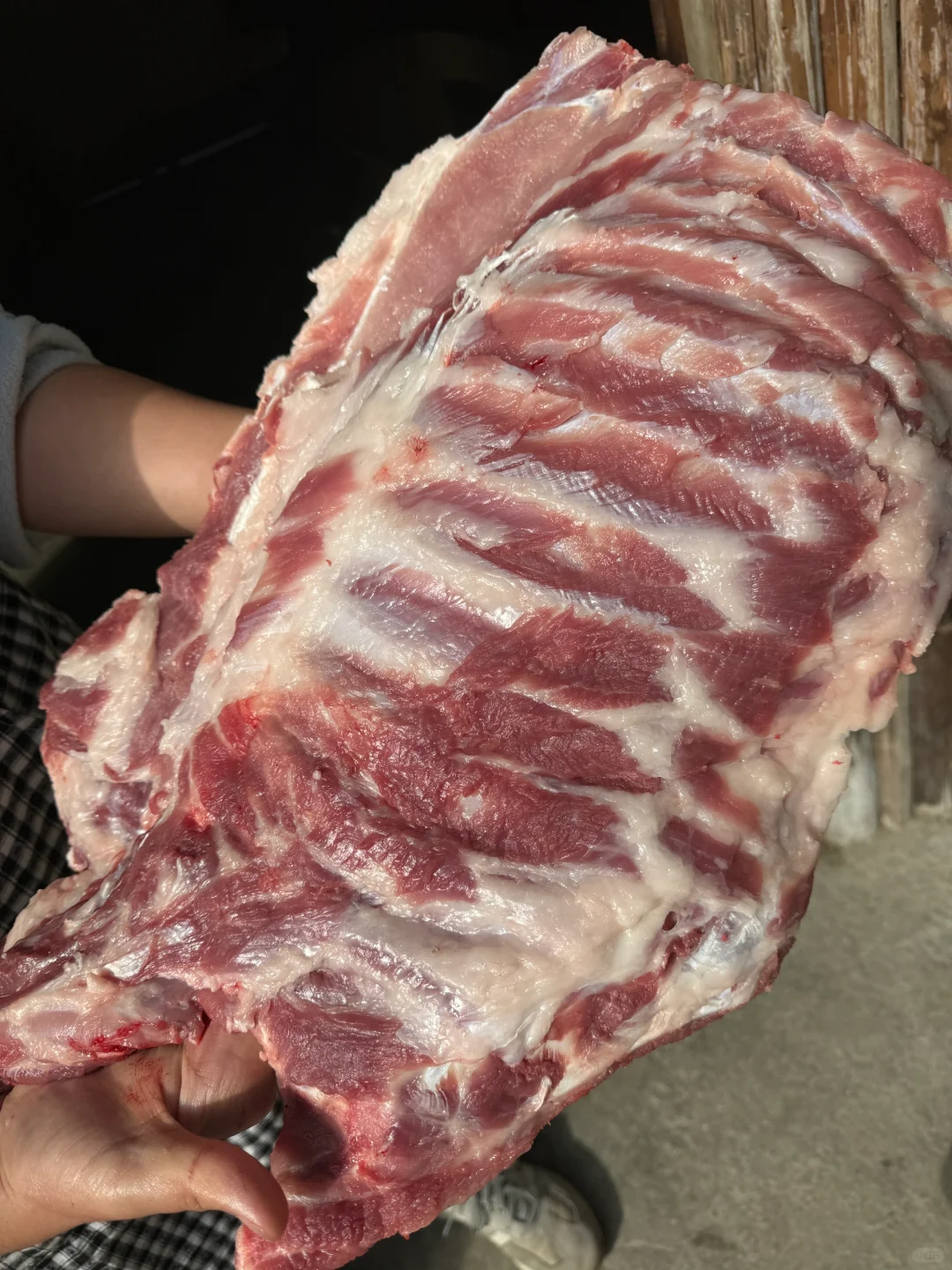老公在乡下38一斤买的土猪肉