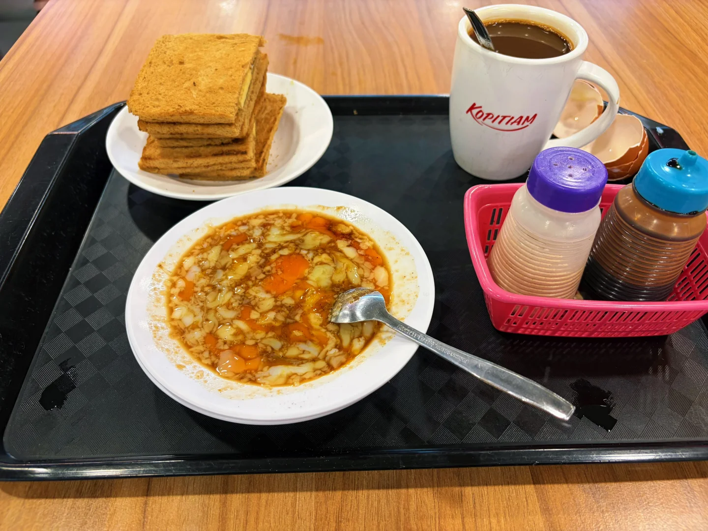 新加坡经典早餐之老豆腐鸡蛋食用保姆级教程