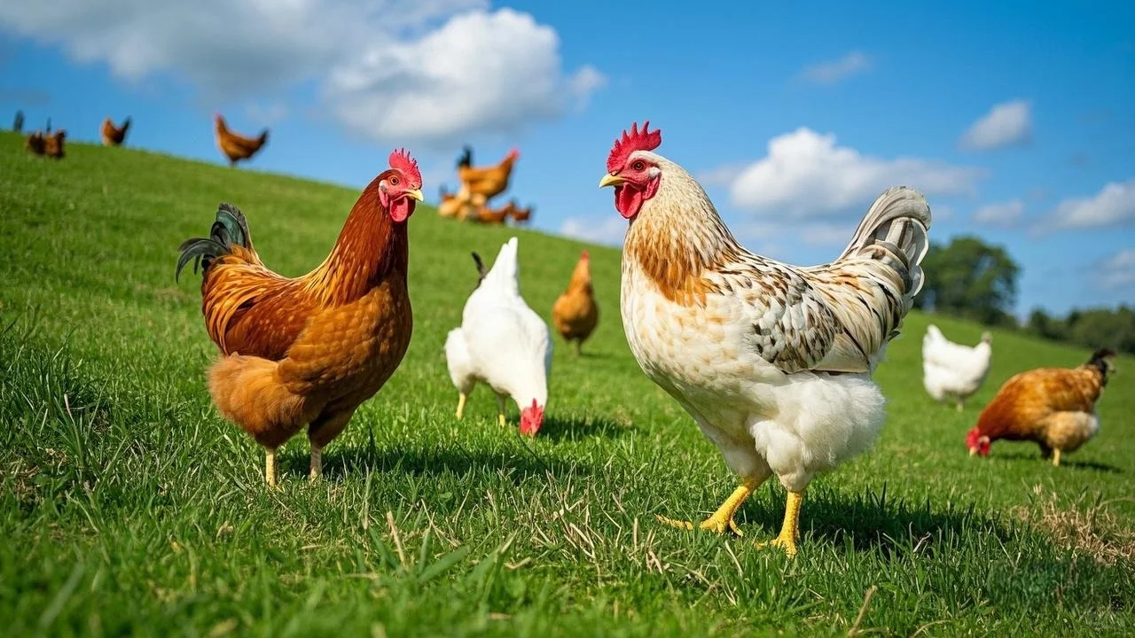 Midjourney农场素材设计 鸡 附咒语