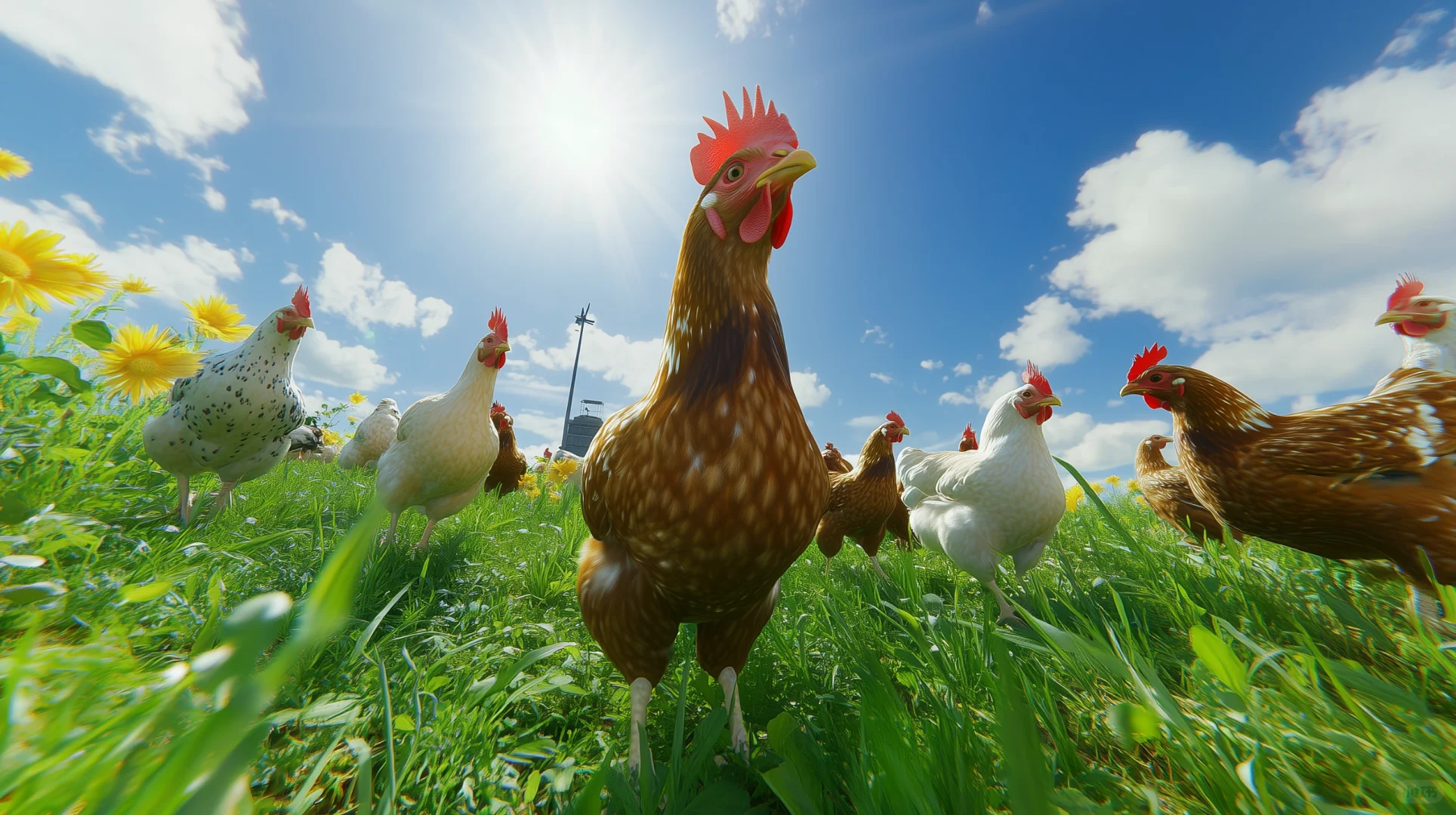 Midjourney农场素材设计 鸡 附咒语