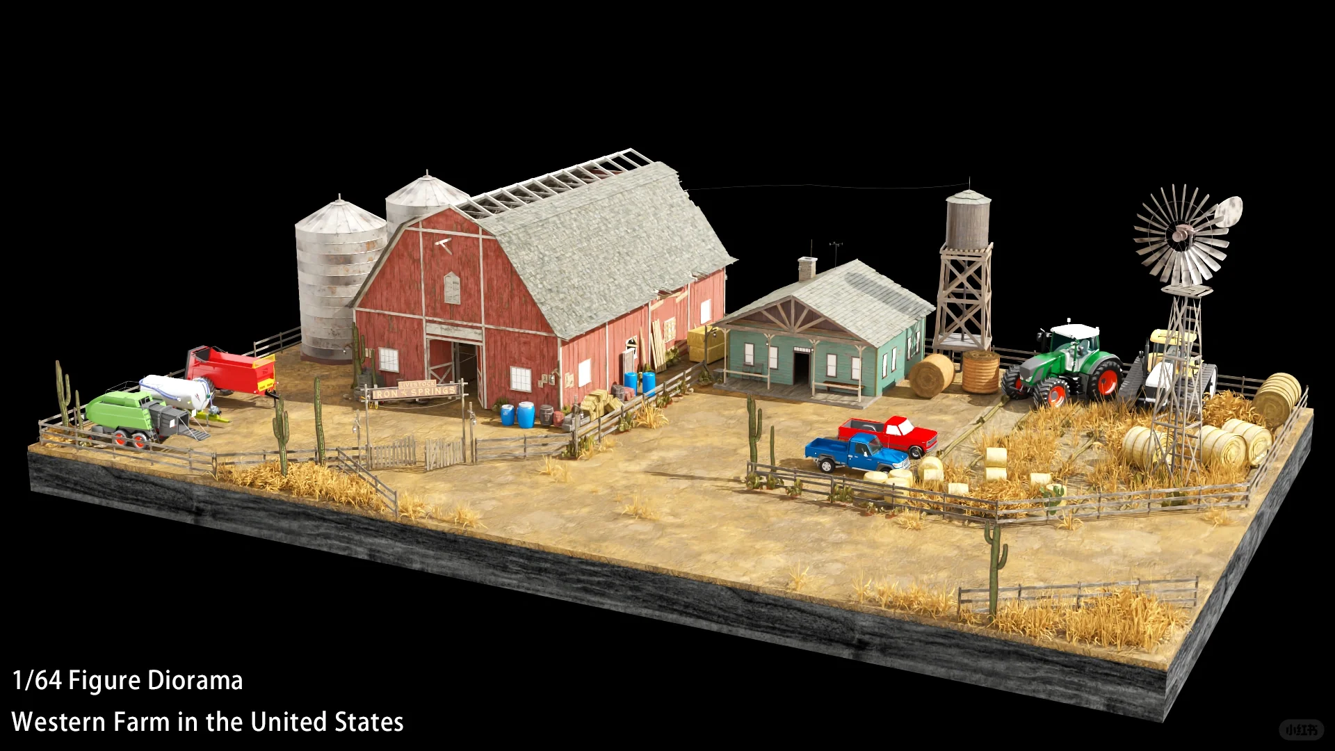 1/64美式场景??美式农场微缩场景模型