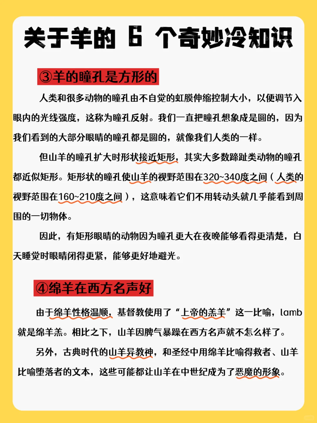 救命!羊的冷知识让我裂开了!谁懂啊!!