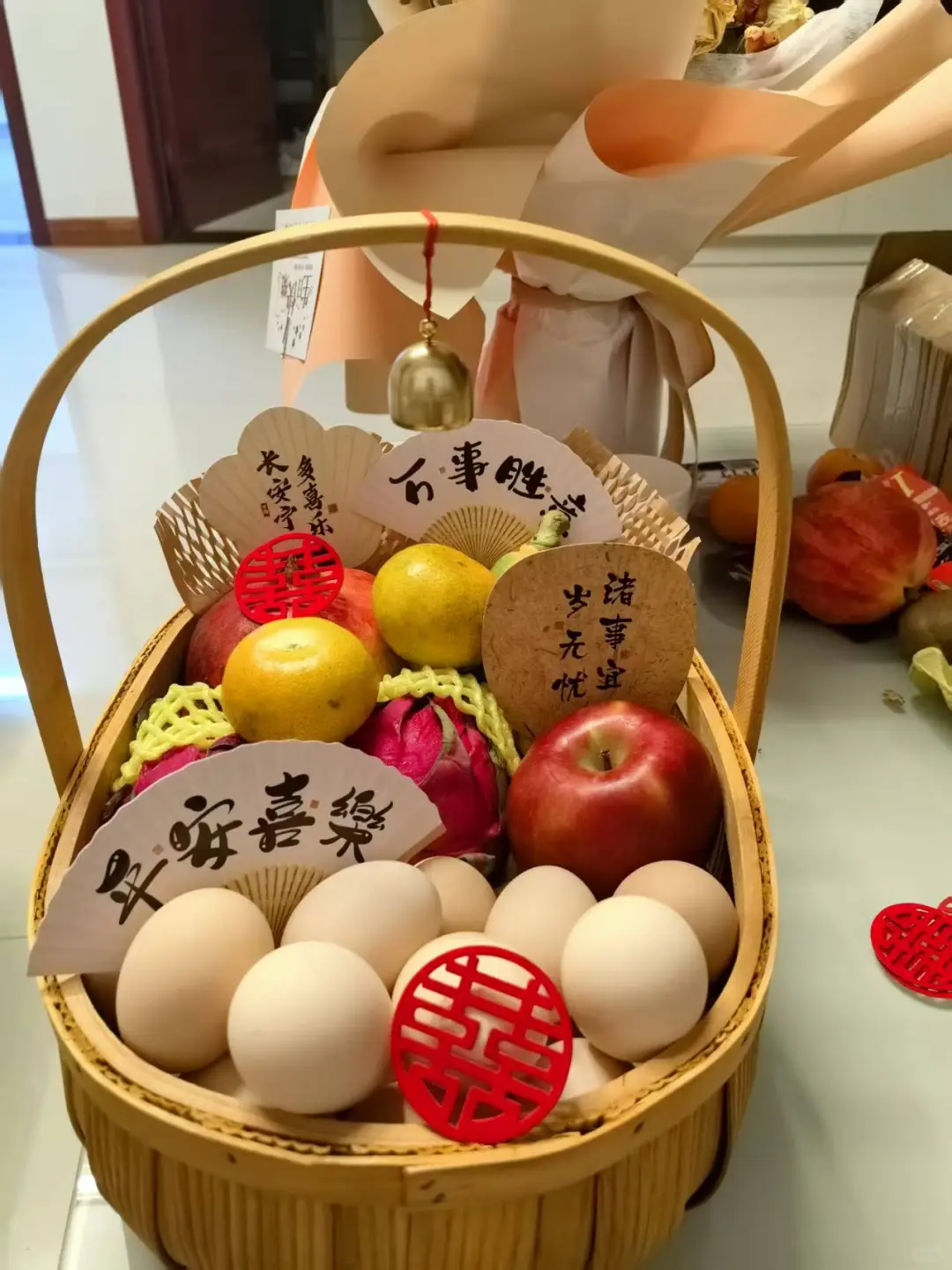 月子鸡蛋水果篮DIY