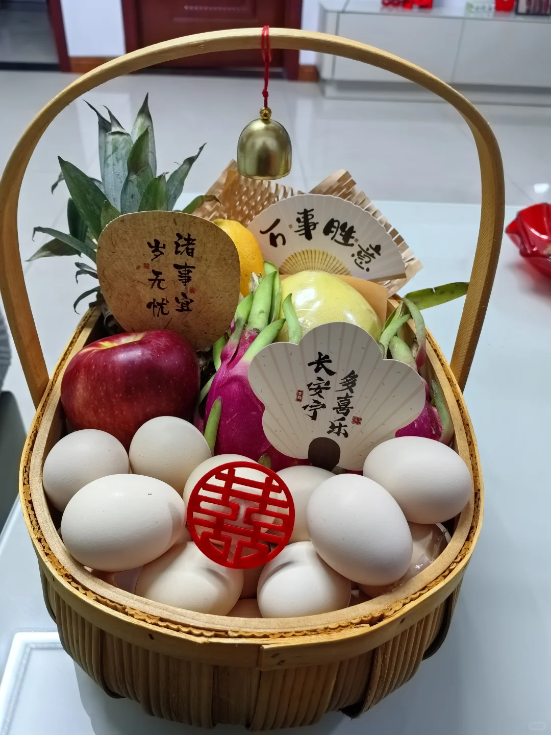 月子鸡蛋水果篮DIY