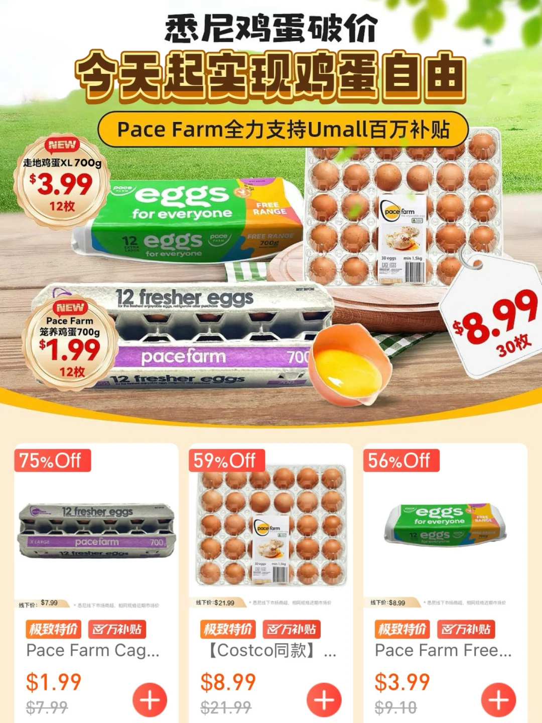 悉尼Pace Farm鸡蛋这个价格什么水平??