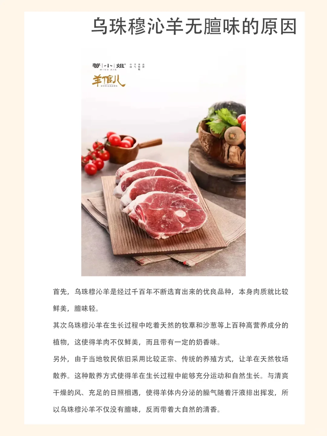 乌珠穆沁羊有什么特点?