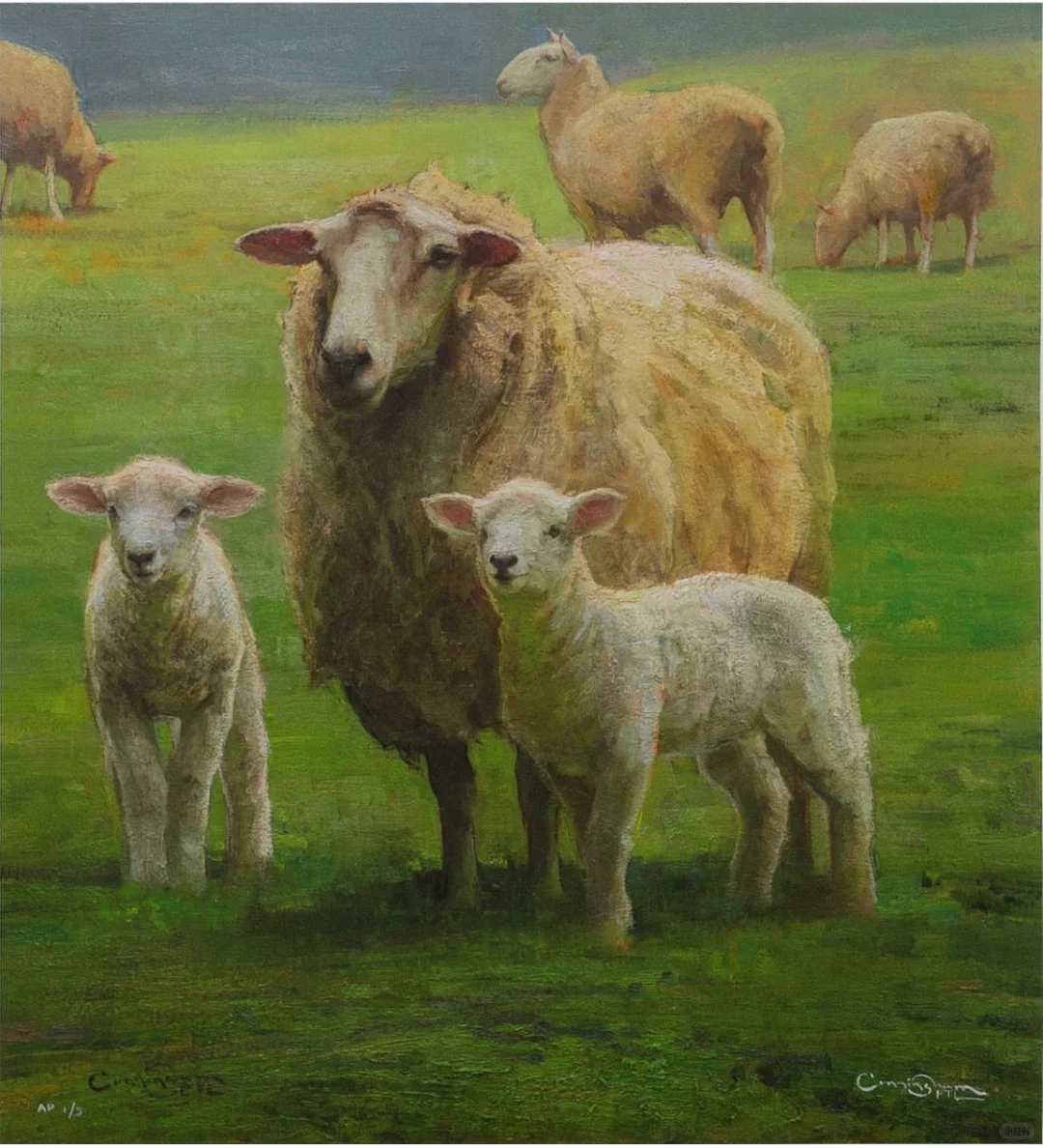 那一群悠闲自得的羊群,跟春天好搭