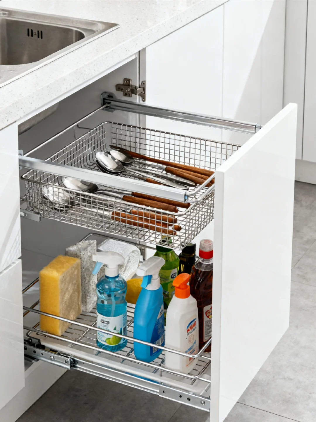 装修后悔排行榜第69:橱柜拉篮