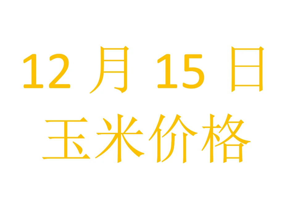 2025年12月15日玉米价格