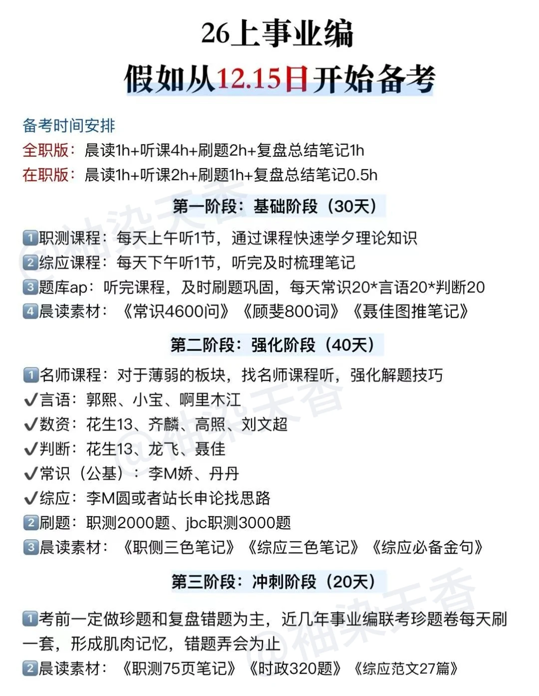 假如从12.15号开始备考26上事业编(完整版)