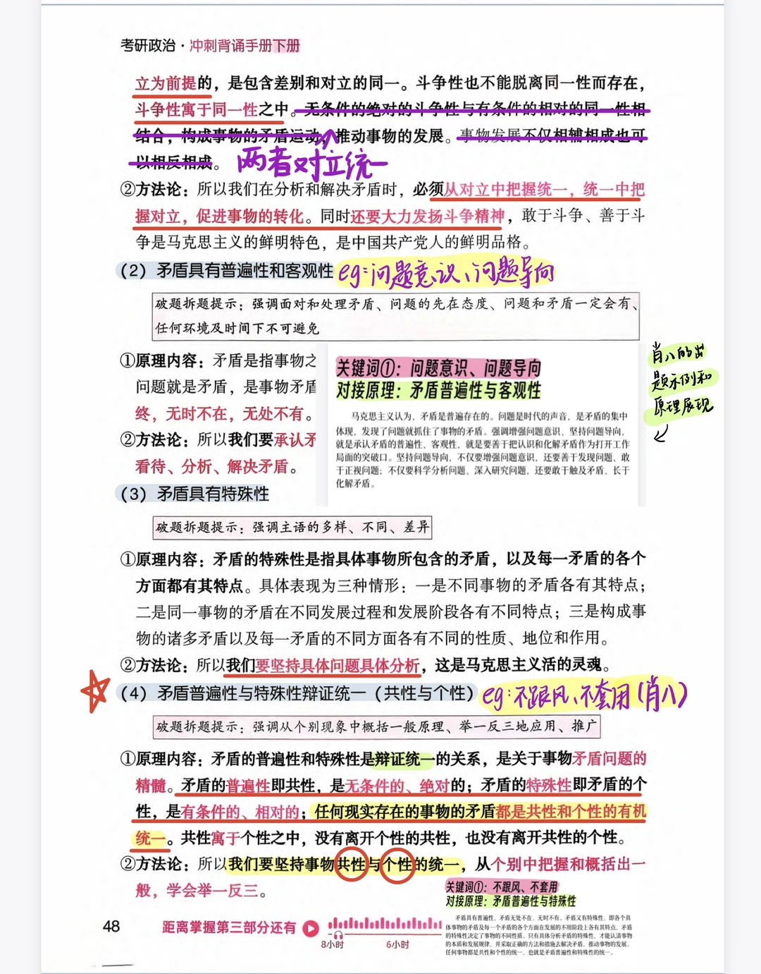 腿姐大题九页纸！今天背马原部分（联系肖八）