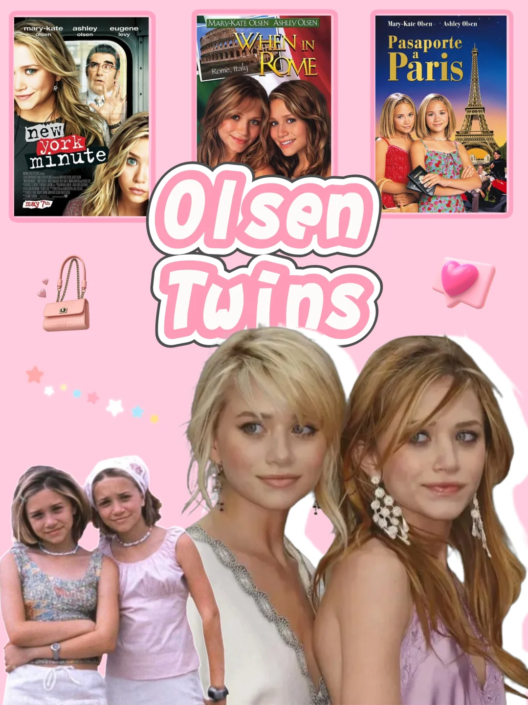 时髦精奥尔森姐妹👭少女电影里逛遍全世界