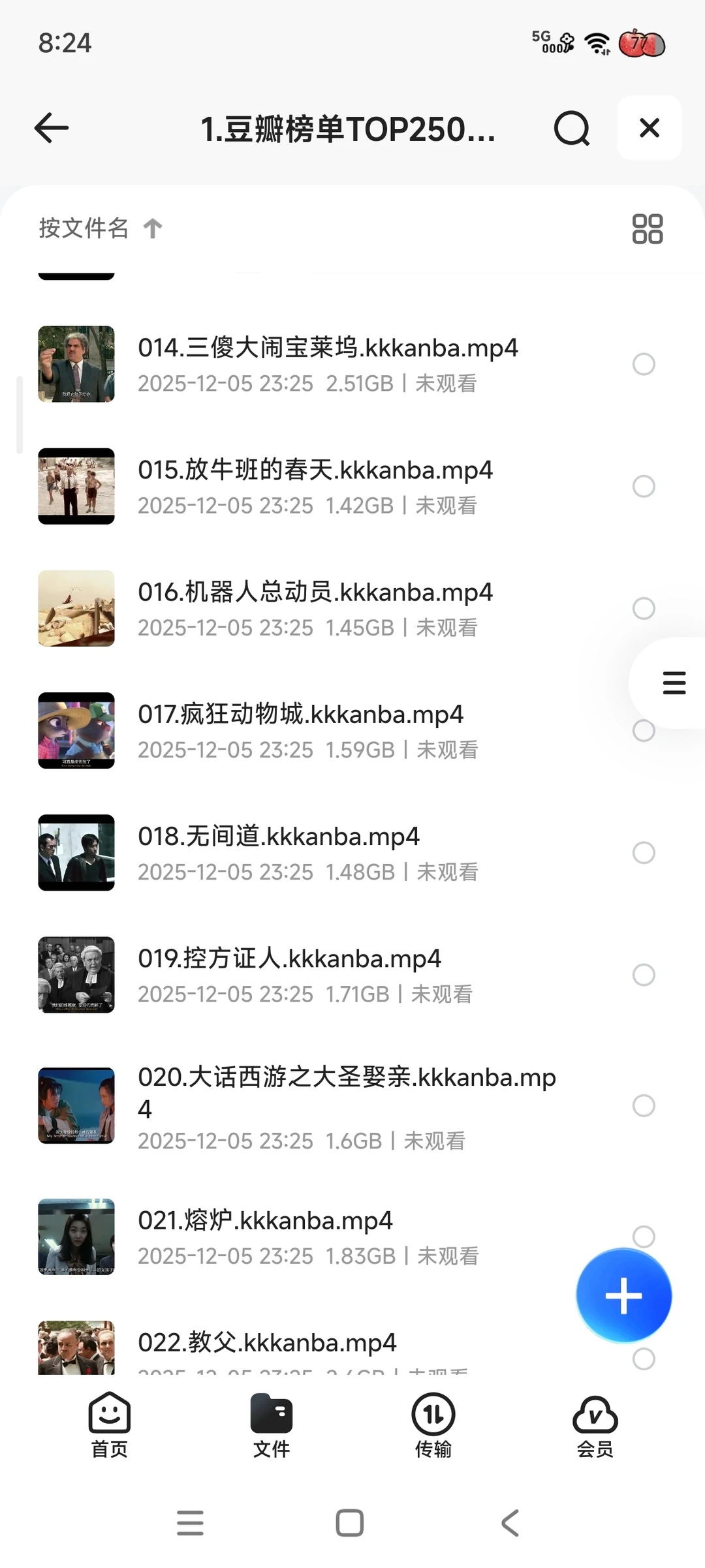 豆瓣榜单TOP 250部电影分享