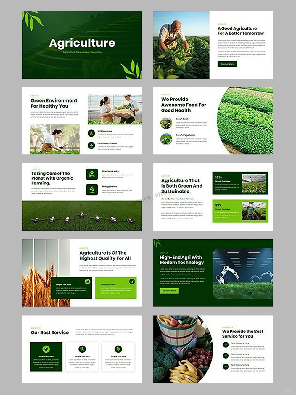 简约排版｜PPT排版设计｜绿色调