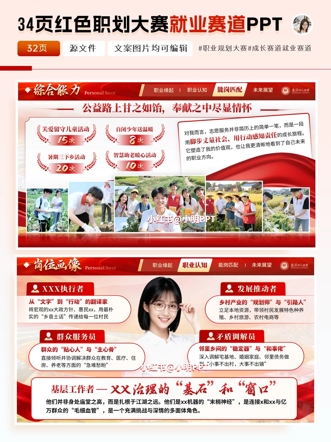 乡村基层职业规划大赛PPT高分制作全攻略！