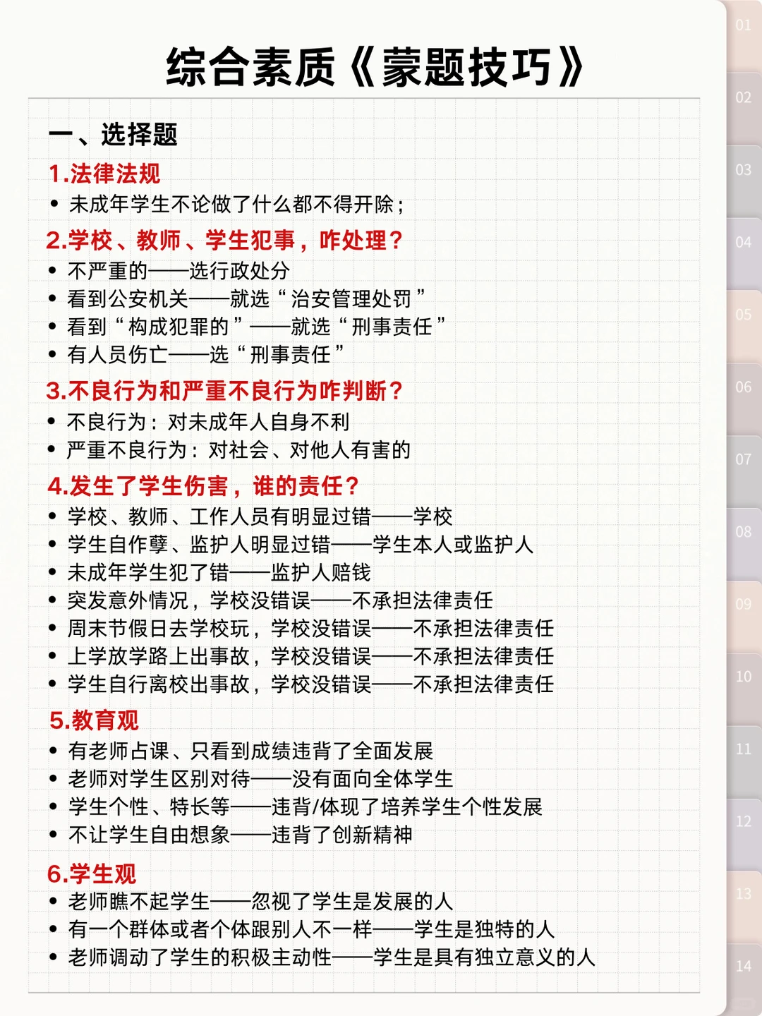 9.13教资笔试综合素质就考这7道大题！背吧