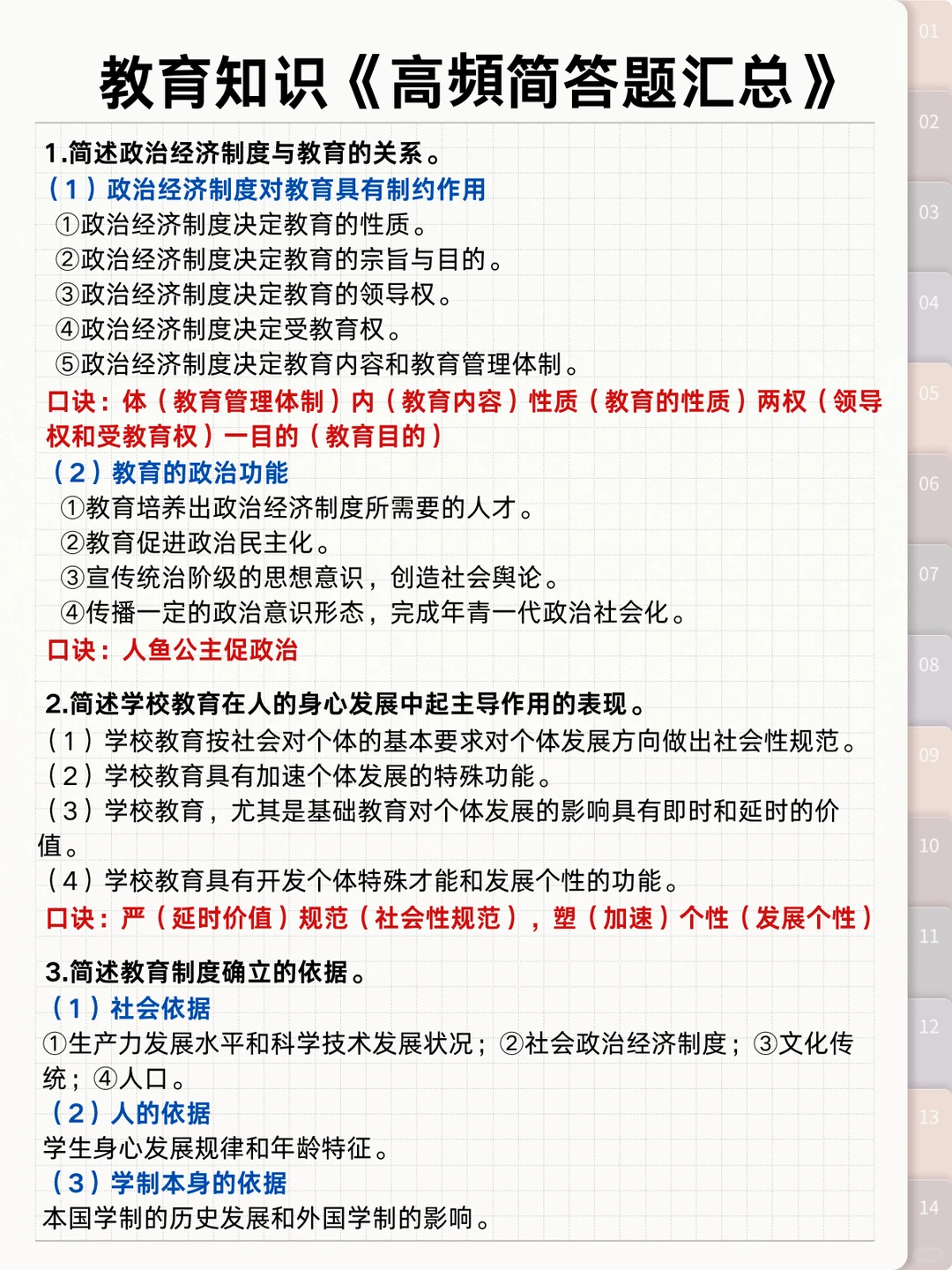 9.13教资笔试综合素质就考这7道大题！背吧