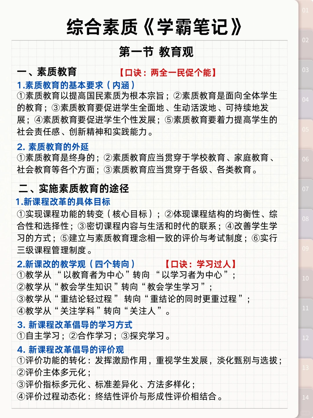 9.13教资笔试综合素质就考这7道大题！背吧