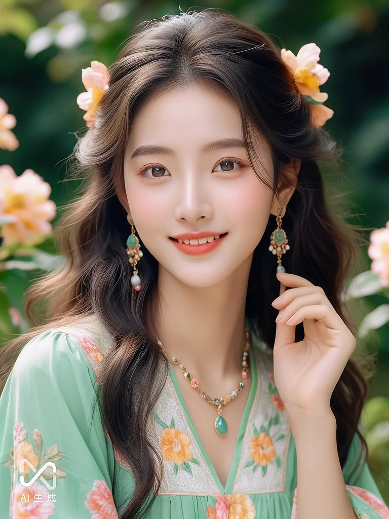 AI里走出来的美女