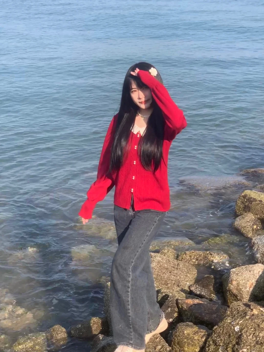 海边拍照太好看啦！