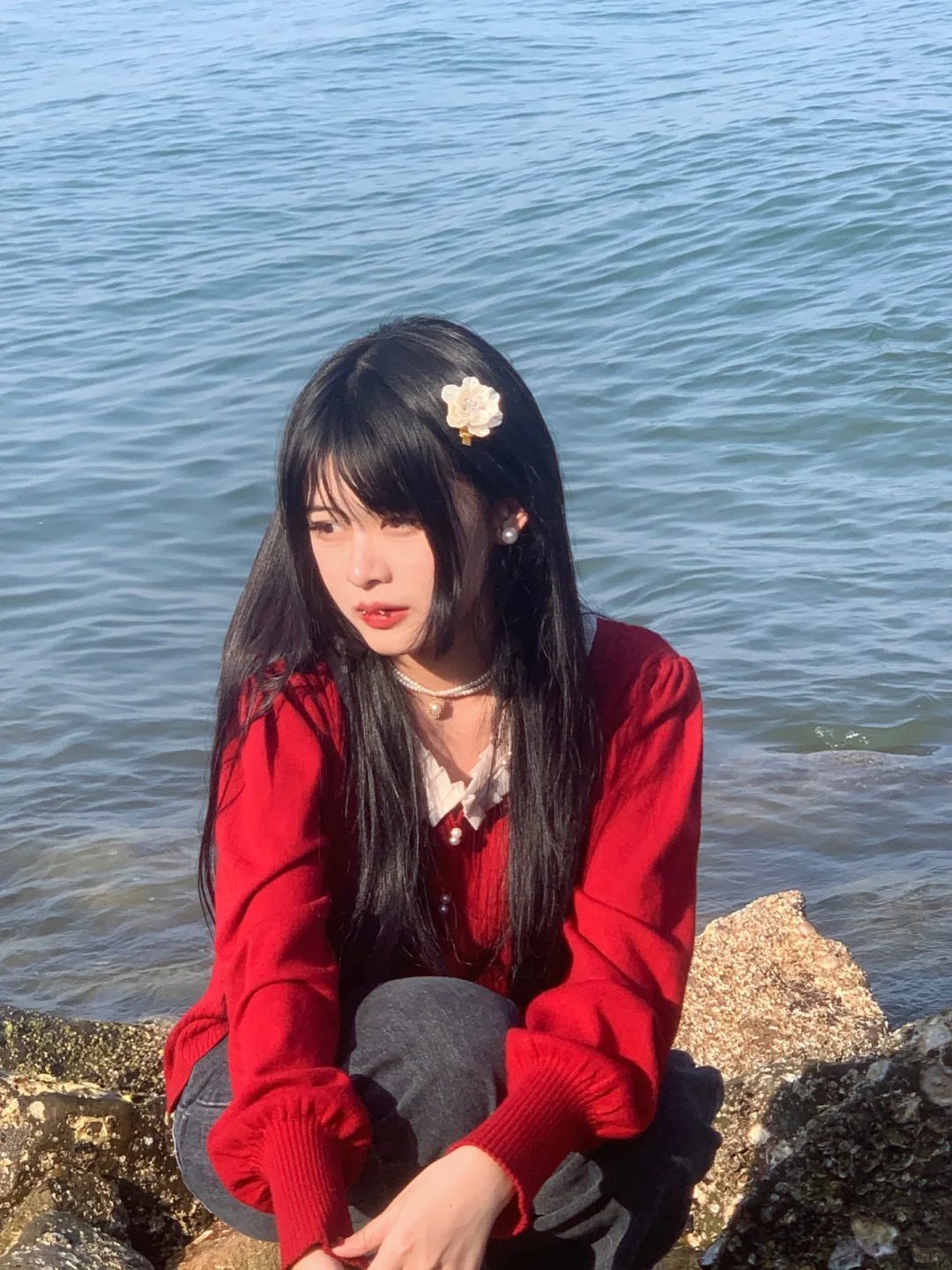 海边拍照太好看啦！